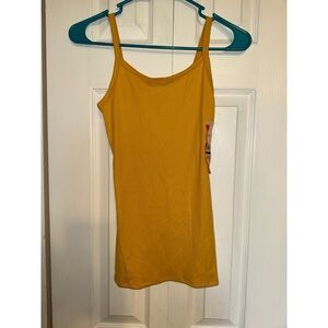 Yellow Spaghetti Strap Tank Top